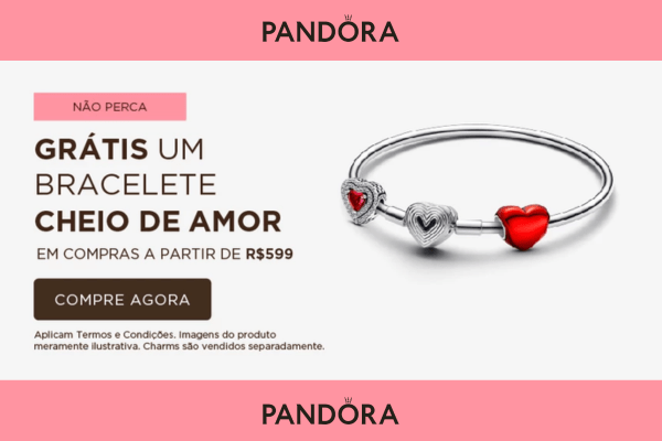 Promoções Pandora Joias para o Dia dos Namorados – Presentes com desconto!