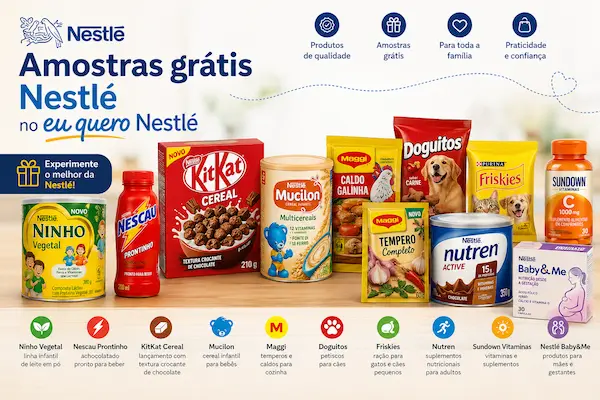 Como pedir amostras grátis Nestlé no eu quero Nestlé